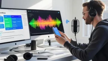 Un homme faisant une formation audio sur l'IA avec Forma-IT